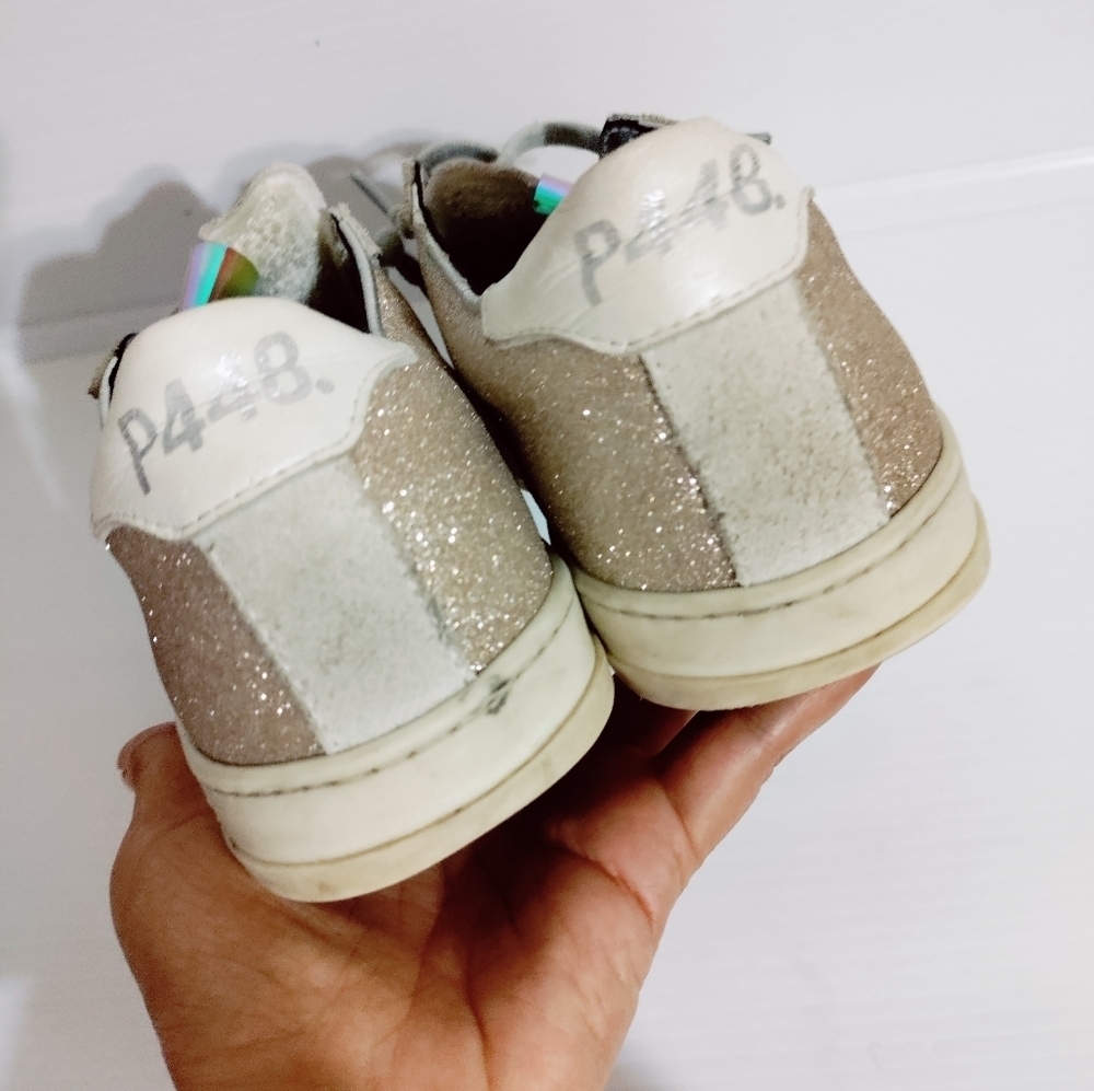 P448 John sneakers pink glitter size 36 - Picture 3 of 7